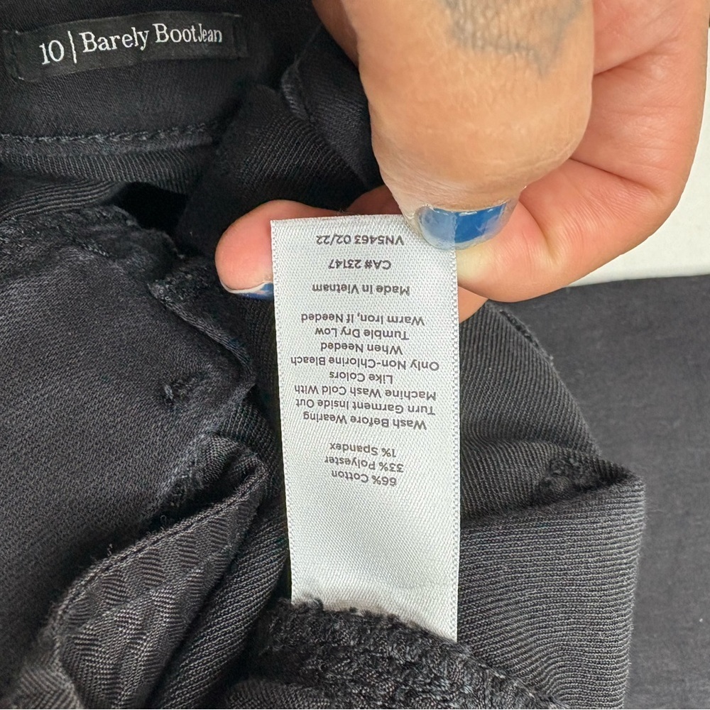 Talbots Solid Black Barely Boot Cut Stretch Jeans - image 3